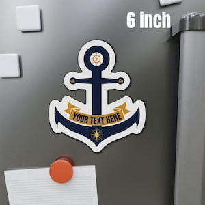 Personalized Anchor Cruise Door Magnet, Cruise Magnets, Anchor Magnets, Cruise Door Decorations, Custom Cruise Ship Magnets, Royal Caribbean 6 × 6"