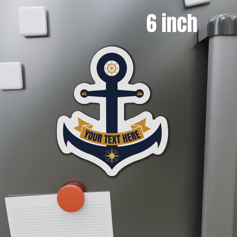 Personalized Anchor Cruise Door Magnet, Cruise Magnets, Anchor Magnets, Cruise Door Decorations, Custom Cruise Ship Magnets, Royal Caribbean 6 × 6"