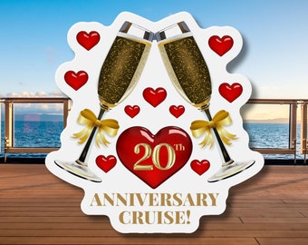 20th Anniversary Cruise Door Magnet, Cruise Magnets, Anniversary Magnets, Wedding Anniversary Gifts, Cruise Door Decorations, Cruise Gifts