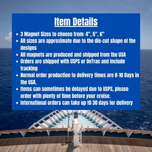 Personalized Anniversary Cruise Door Magnet, Anniversary Magnets, Cruise Magnets, Anniversary Gifts, Cruise Door Decor, Cruise Decorations imagem 5