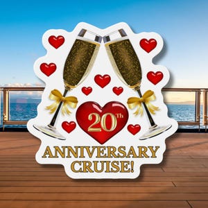 20th Anniversary Cruise Door Magnet, Cruise Magnets, Anniversary Magnets, Wedding Anniversary Gifts, Cruise Door Decorations, Cruise Gifts