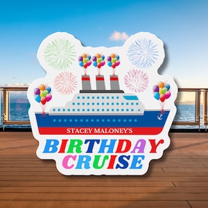 Personalized Birthday Cruise Door Magnet, Cruise Magnets, Cruise Gifts, Cabin Decorations, Custom Stateroom Magnet
