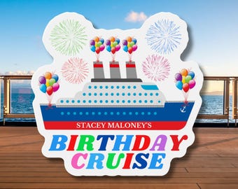Personalized Birthday Cruise Door Magnet, Cruise Magnets, Cruise Gifts, Cabin Decorations, Custom Stateroom Magnet