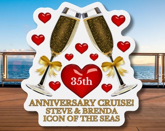 Personalized Anniversary Cruise Door Magnet, Anniversary Magnets, Cruise Magnets, Anniversary Gifts, Cruise Door Decor, Cruise Decorations