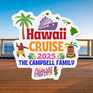 Gepersonaliseerde cruisedeurmagneet Hawaii cruise, cruiseschipmagneten, Hawaiiaanse cruisedecoraties, deurmagneten Aloha, cruisedeurdecoraties