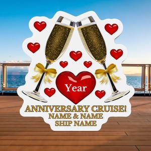 Personalized Anniversary Cruise Door Magnet