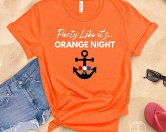 Party like it's Orange Night Cruise T-Shirt, Orange Party T-Shirt, Cruise Shirts, Cruise Gifts, Dutch Anchor Cruise Shirt, HAL Dutch Day