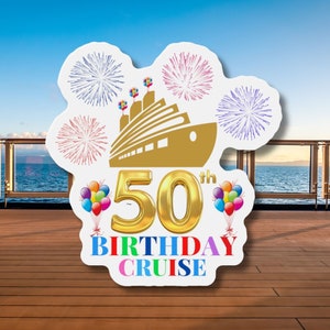50th Birthday Cruise Door Magnet, Birthday Magnets, Cruise Magnets, 50th Birthday Celebration, Cruise Door Decor, Cruise Door Decorations