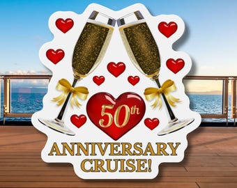 50th Anniversary Cruise Door Magnet, Cruise Magnets, Anniversary Magnets, Wedding Anniversary Gifts, Cruise Door Decorations, Cruise Gifts