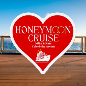 Personalized Honeymoon Cruise Door Magnet, Honeymoon Magnets, Cruise Magnets, Honeymoon Gift, Cruise Door Decorations, Wedding Cruise Magnet