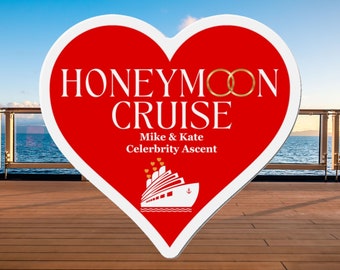 Personalized Honeymoon Cruise Door Magnet, Honeymoon Magnets, Cruise Magnets, Honeymoon Gift, Cruise Door Decorations, Wedding Cruise Magnet