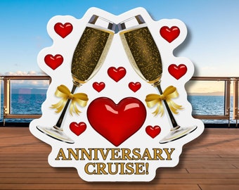 Anniversary Cruise Door Magnet: Elegant Cruise Decorations