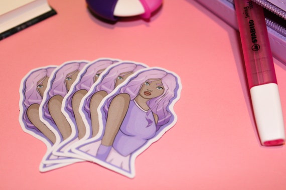 Heart Crystal Stickers, Pink Purple Pastel Crystals 