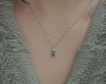 Emerald Necklace Gold Emerald Necklace 