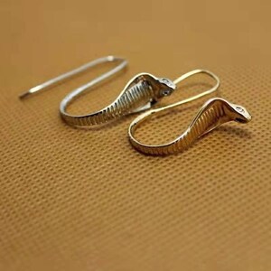 Snake Earrings For Women - Gothic Punk Dangle Studs, Hypoallergenic Animal Jewelry - View #3