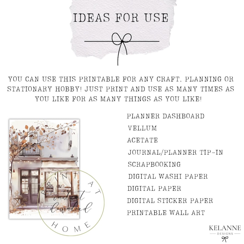 Lilac Fall Cafe 3 Printable Planner Dashboard, Fall Planner Dashboard ...