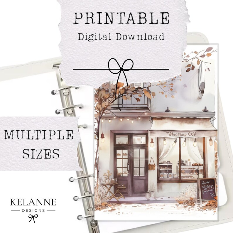 Lilac Fall Cafe 3 Printable Planner Dashboard, Fall Planner Dashboard ...