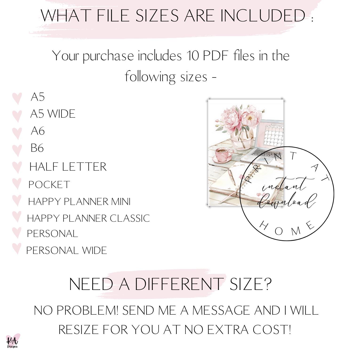 Desk Scene Printable Dashboard, Printable Planner Dashboard, Planner ...
