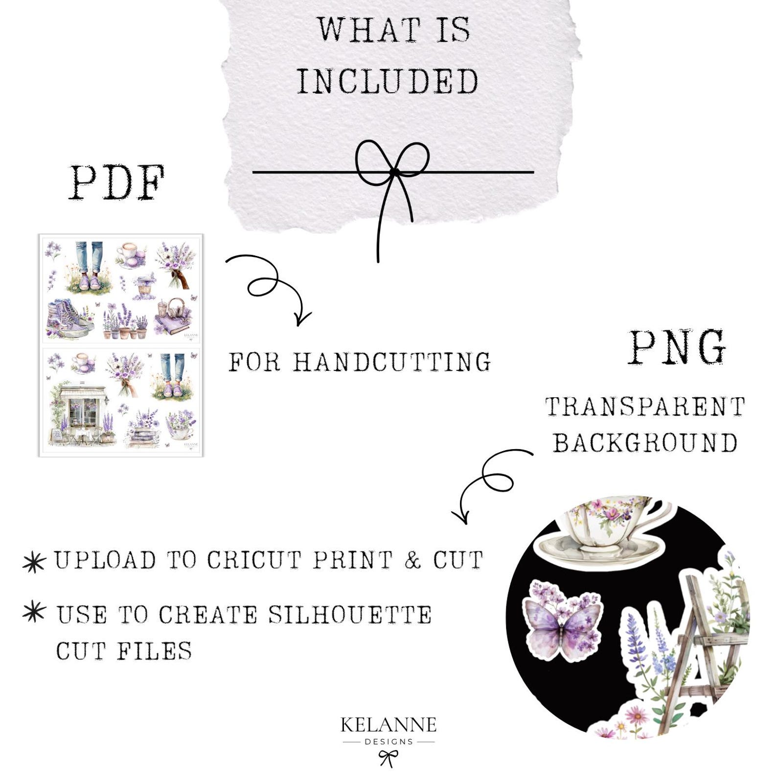 Lovely Lilac Collection Printable Stickers Bundle, Spring Summer Theme ...