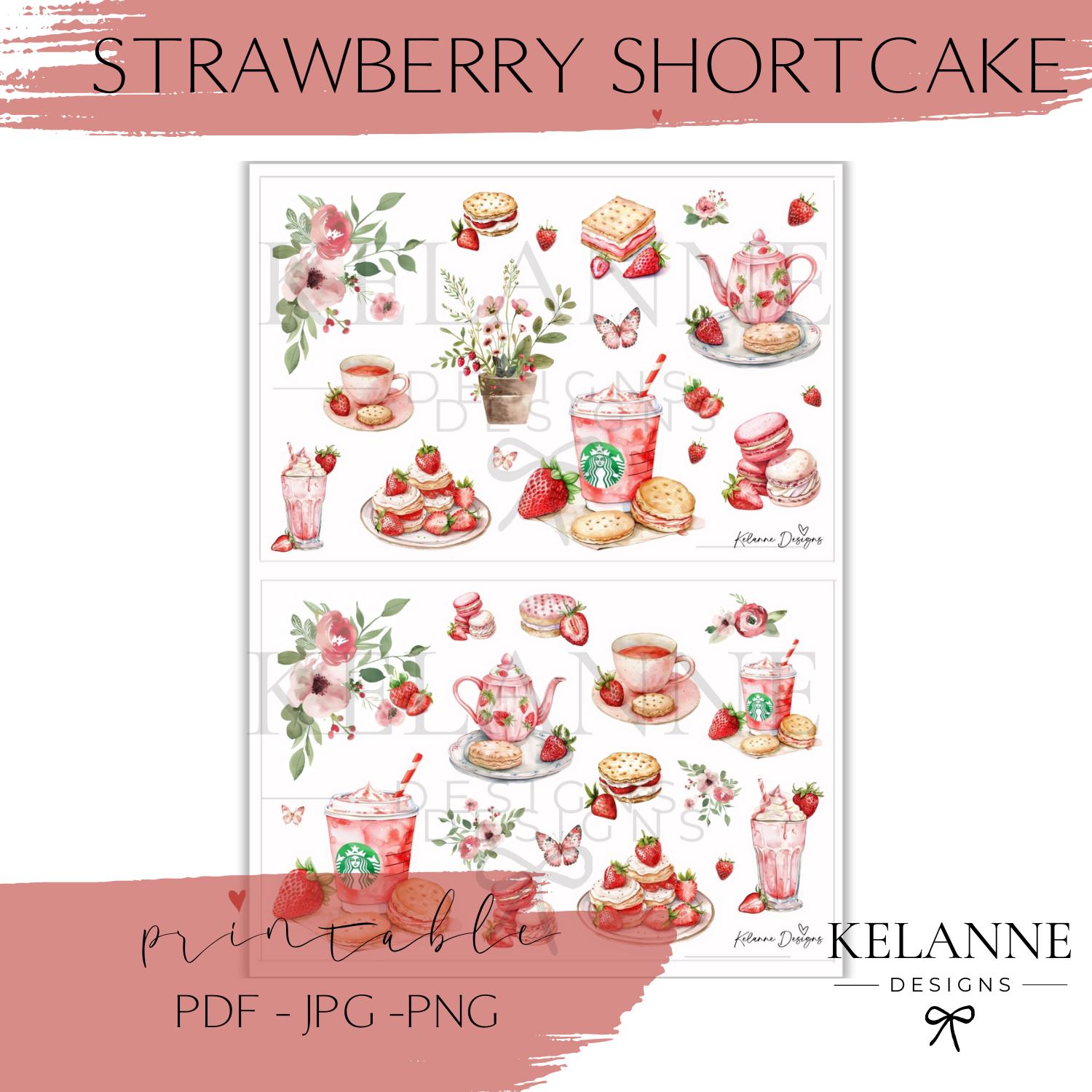 Strawberry Shortcake Printable Sticker Bundle, Strawberry Shortcake ...