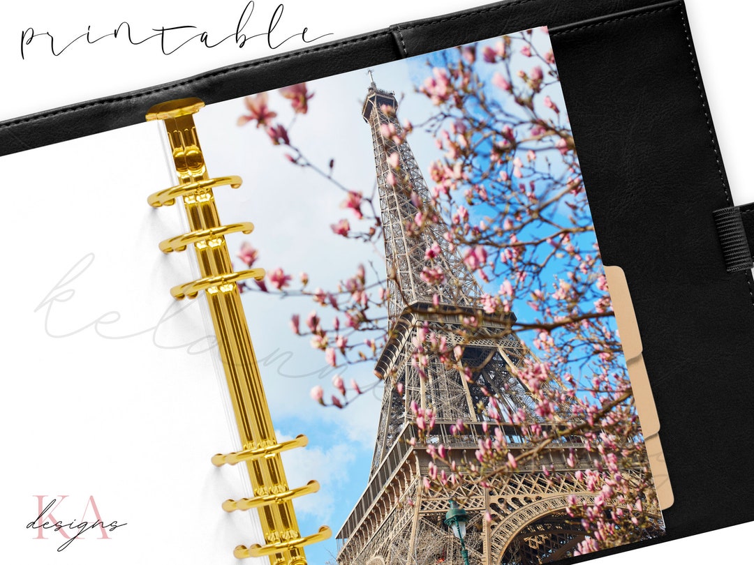 Paris Printable Planner Dashboard, Printable Planner Dashboard, Summer ...