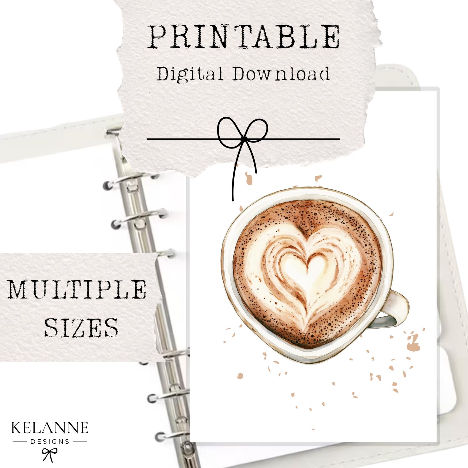 Coffee Printable Planner Dashboard, Printable Coffee Dashboard ...