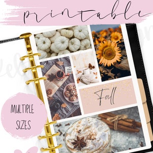 Tableau de bord de l&#39;agenda photo Cosy Fall imprimable (PDF)