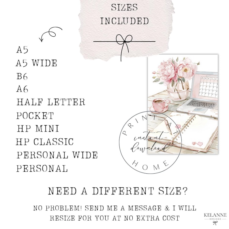 Desk Scene Printable Dashboard, Printable Planner Dashboard, Planner ...
