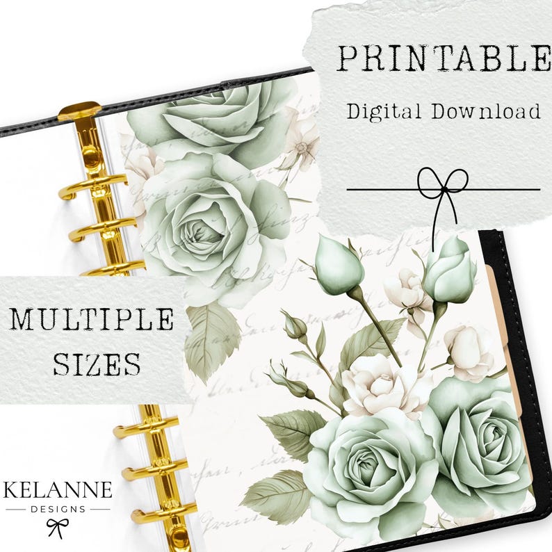 Mint Blooms Printable Planner Dashboard, Printable Planner Dashboard ...