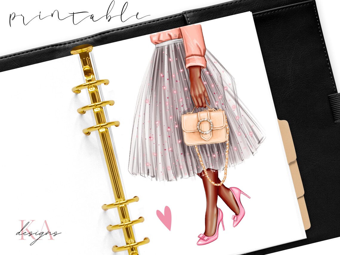 Fashion Girl Planner Dashboard Printable A5 Ring Dashboard - Etsy
