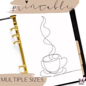 Coffee planner dashboard, printable planner dashboard, planner dashboard, Multiple sizes, A5, Happy Planner, Pocket, Personal