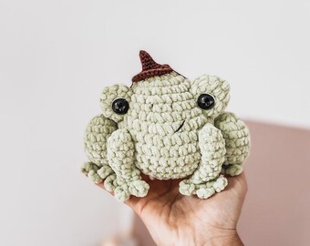 Crochet instructions toad Rospo Amigurumi* Language: German. *PDF*© design by @helibelle.design