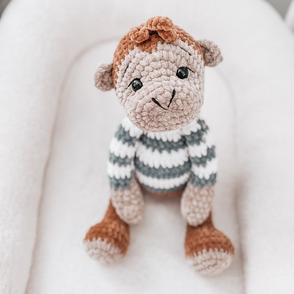 Häkelanleitung Affe Arlo Amigurumi* Sprache: Deutsch *PDF*© design by @helibelle.design