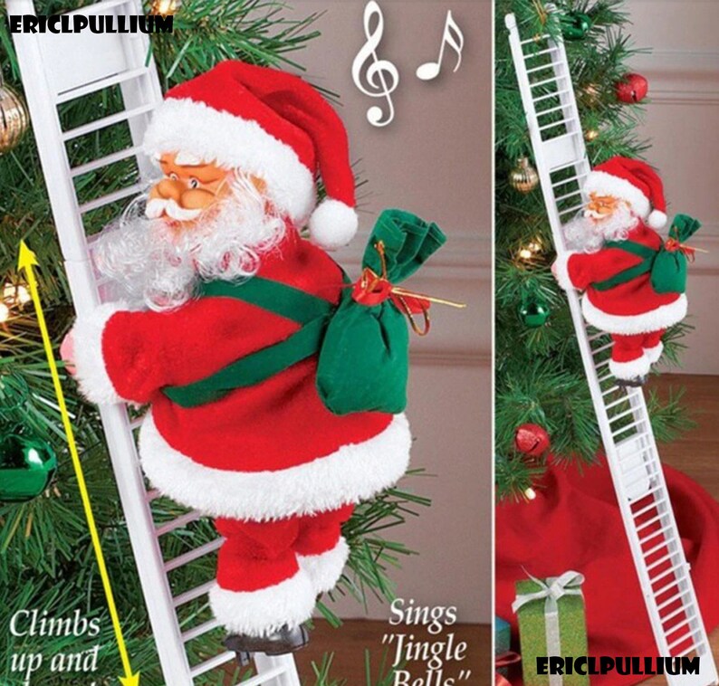 Electric Christmas 2022 2022 Gift Electric Climbing Ladder Santa Claus Christmas | Etsy
