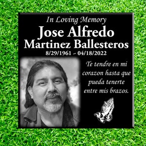 12x12 Custom made memorial, grave decoration temporary or permanent grave marking for human, cemetery marker, tombstone, headstone