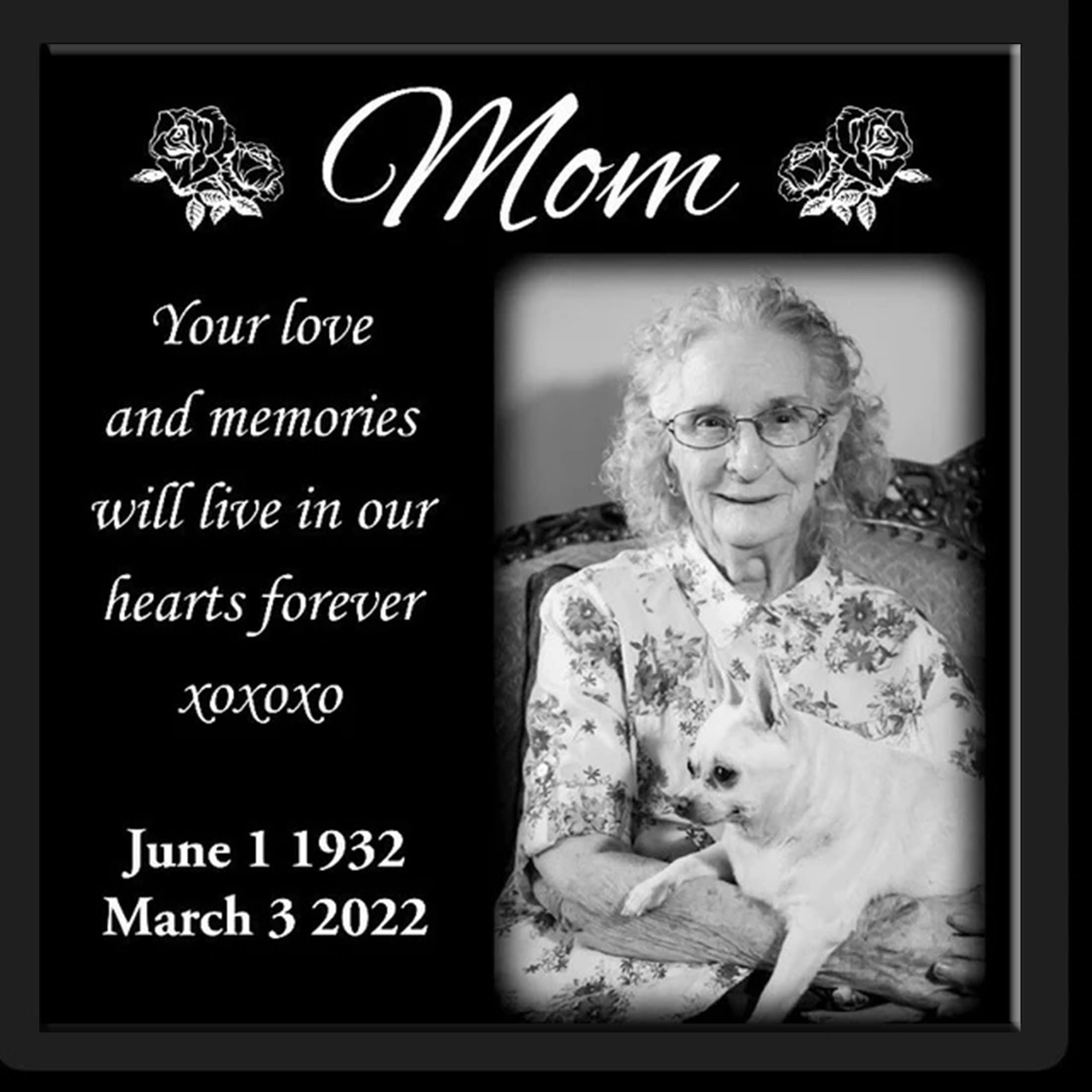 12x12 Custom Made Memorial, Grave Decoration Temporary or Permanent