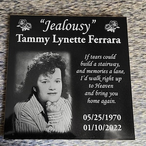 12x12 headstone, memorial, grave decoration temporary or permanent grave marking for human, cemetery marker, tombstone, headstone