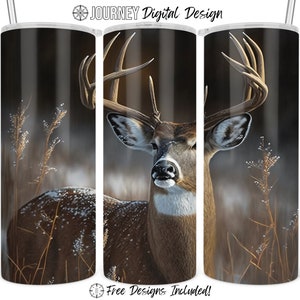 Whitetail tumbler design, whitetail buck sublimation tumbler design, whitetail deer wrap, 20 oz sublimation tumbler wrap digital download