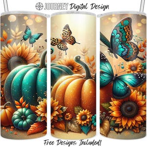 Fall sublimation design, fall pumpkin tumbler wrap, pumpkin fall tumbler png, autumn tumbler design, fall 20oz tumbler, instant download