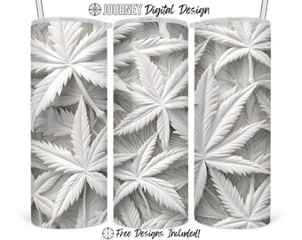 3D marijuana tumbler design, 3D sublimation design, 3D wrap png, 3d marijuana tumbler wrap 20 oz sublimation tumbler wrap digital download