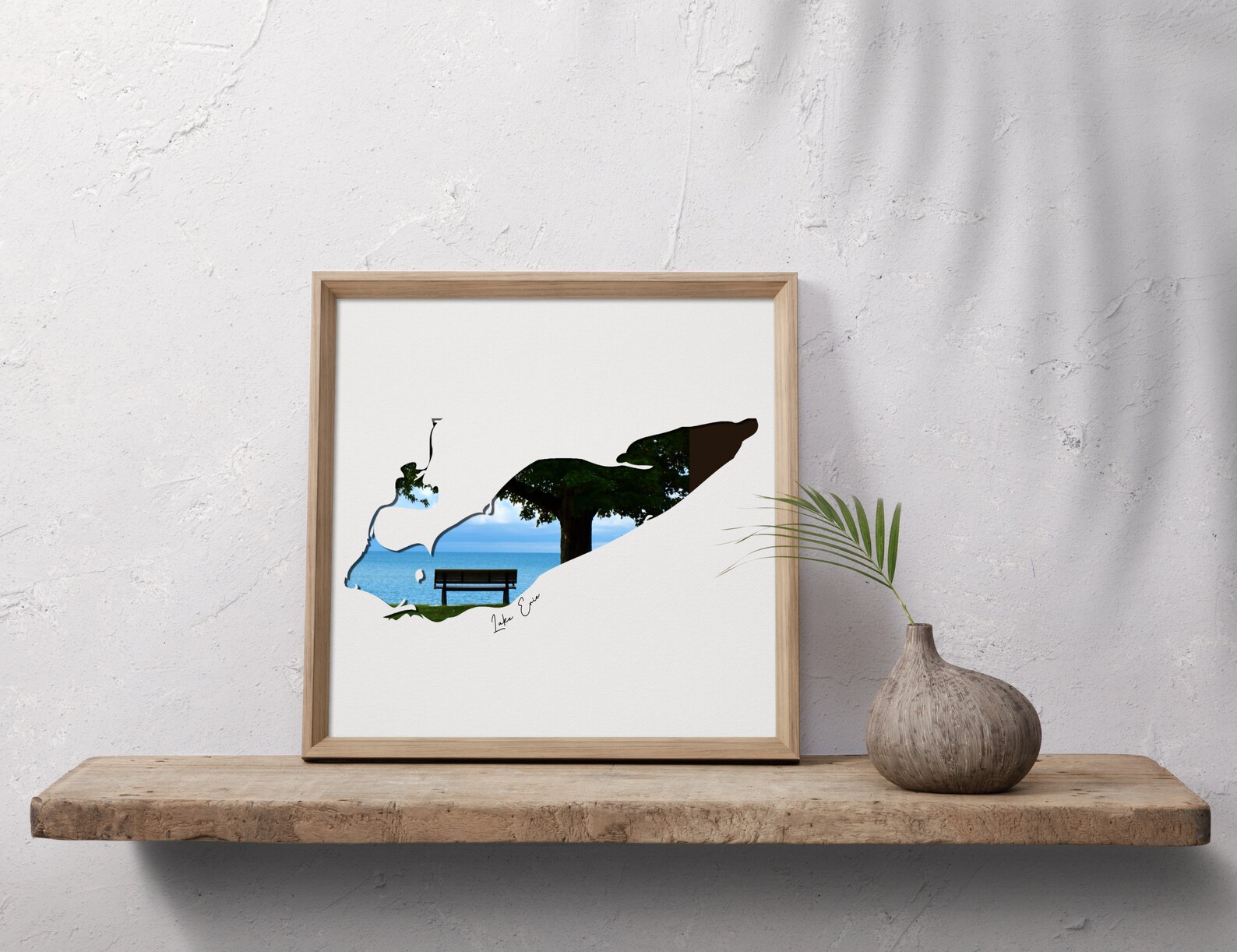 Lake Erie Wall Art Map Great Lakes Photography Modern Lake Etsy