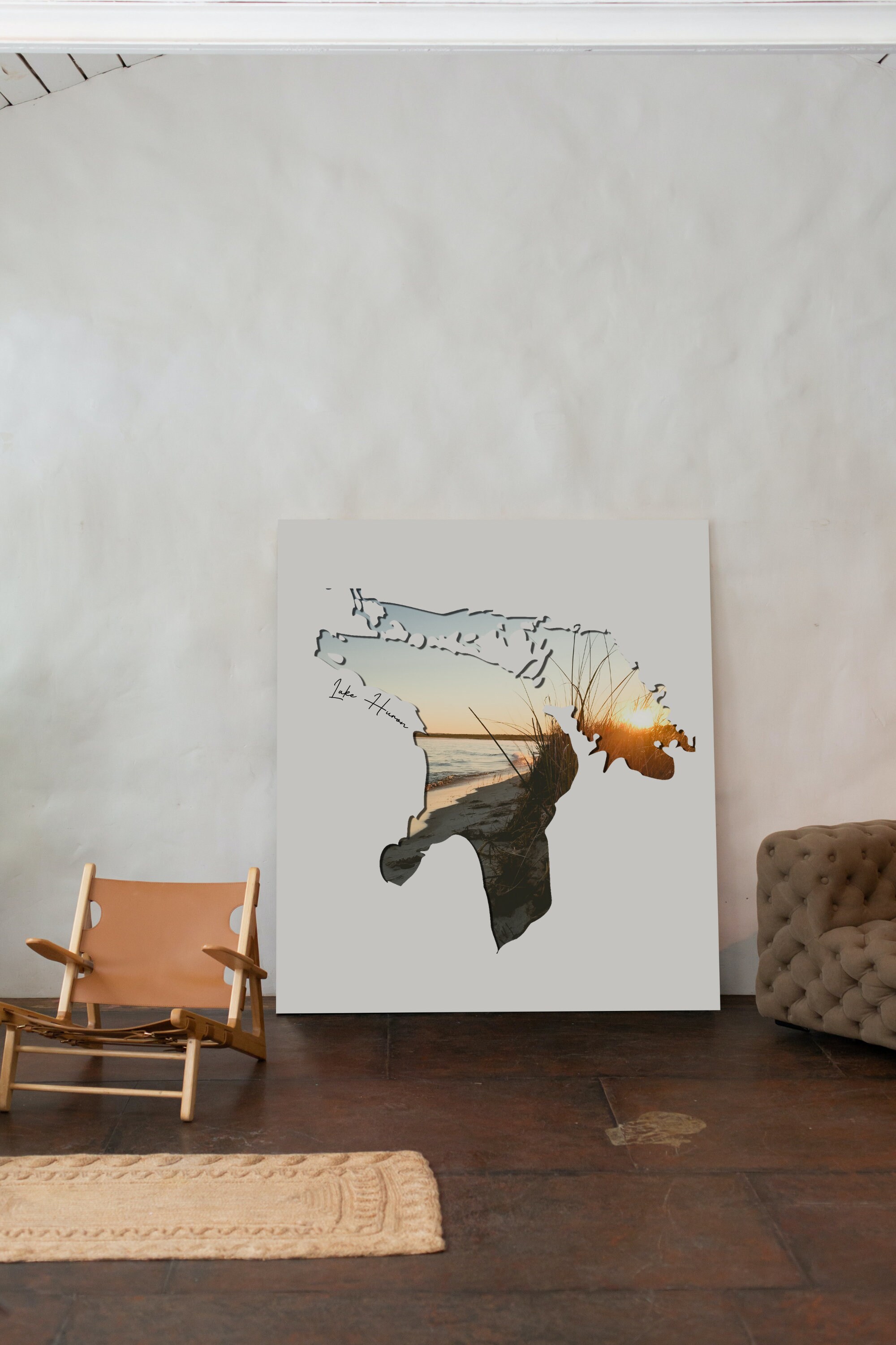 Lake Huron Wall Art Map Great Lakes Photography Modern Shore House