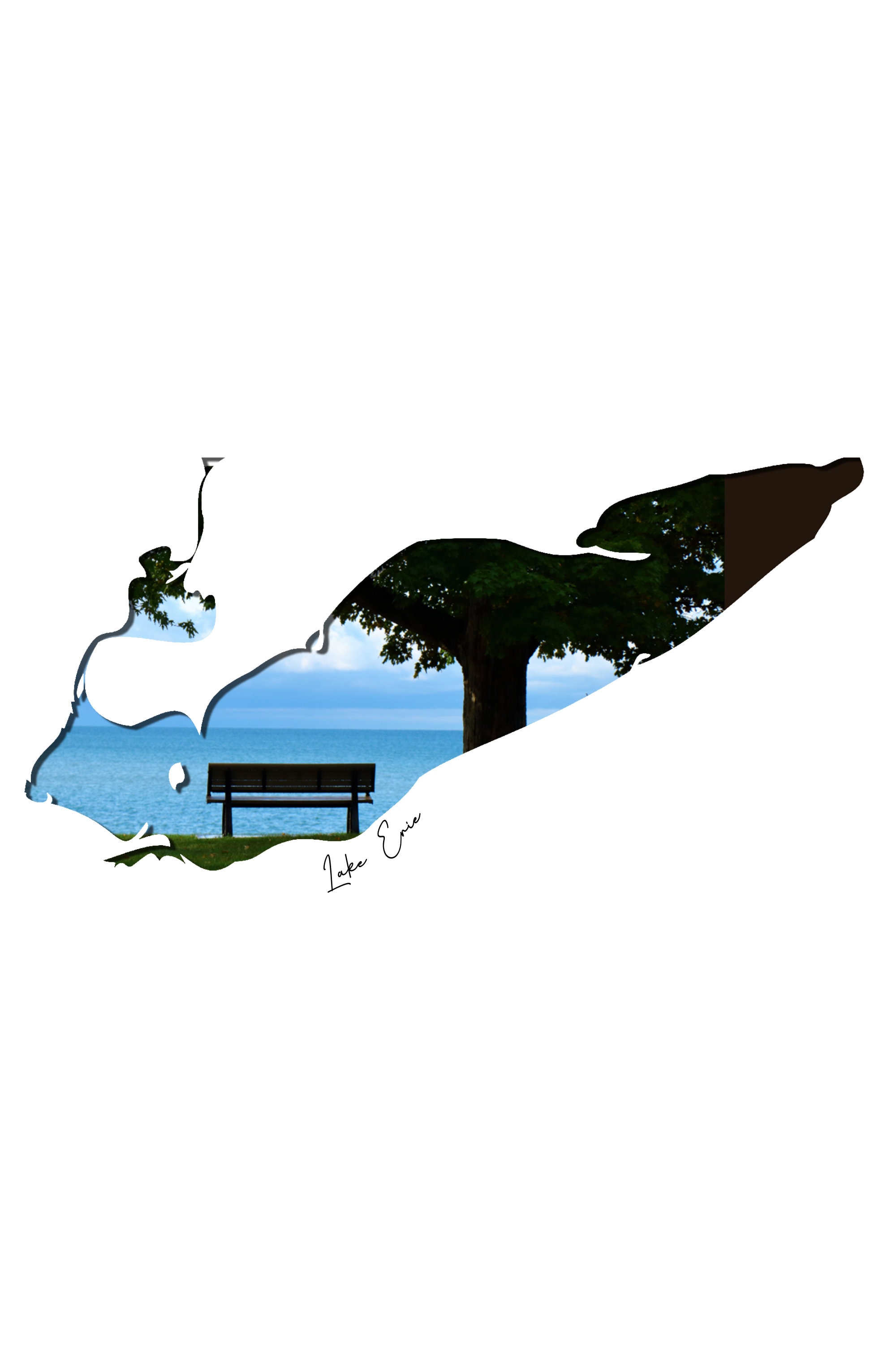 Lake Erie Wall Art Map Great Lakes Photography Modern Lake - Etsy