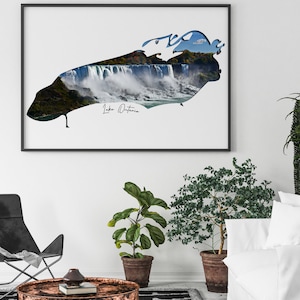 Lake Ontario Wall Art Karte | Tolle Seen Fotografie | Modernes Seehaus Dekor | Landschaft Landschaft Bild | Niagara Falls Bild