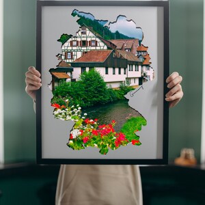 Germany Wall Art Map | Printable Map of Germany | German Design Home ...