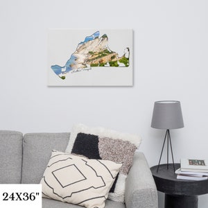 Martha’s Vineyard Stretched Canvas Print | | de décoration murale Natural Tones Gay Head Cliffs Photo | Une carte de paysage unique imprime | Ocean Beach Art