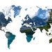 World Map Wall Art Landscape Printables Global World - Etsy