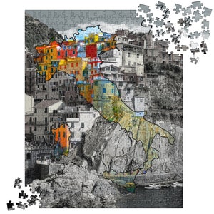Italie Puzzle pour enfants ou adultes | Italian Village Jigsaw Puzzle | Paysage coloré Puzzle | Activité intérieure les jours de pluie