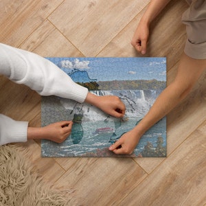 | cadeau Puzzle Lover Plan de la carte des Grands Lacs dynamique et de haute qualité | | de photos du paysage des chutes du Niagara Cadeaux uniques pour les voyageurs | Jeu Airbnb