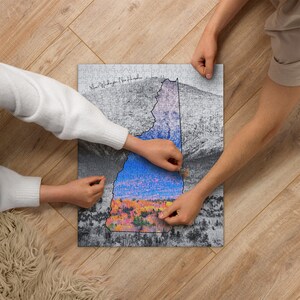New Hampshire im Herbst | Mount Washington Puzzle | Geografische Landschaft Landschaft Puzzle | Regionales Reisespiel für den Ruhestand
